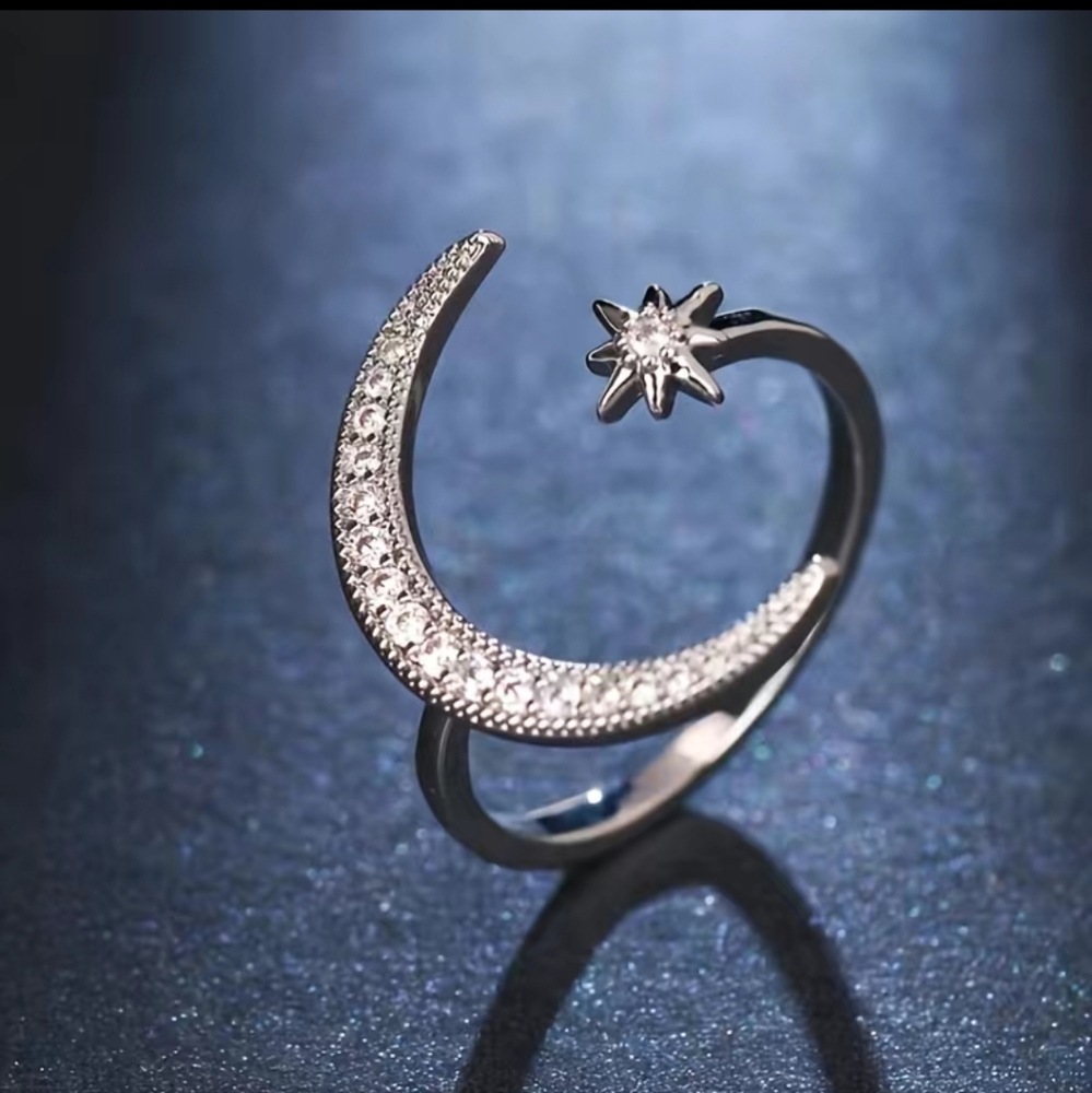 Star and Moon ring (ROSE GOLD) - Picture 4 of 6